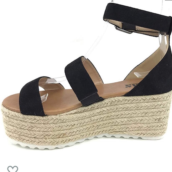 AMD Black Platform Sandals - Picture 2 of 7
